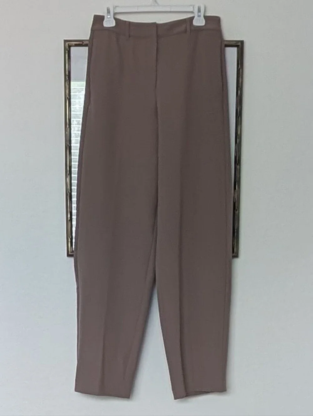 Express Barrel Leg Dress Pants in Mushroom SZ 6 Long - NWTs